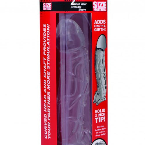 SIZE MATTERS 2IN CLEAR PENIS EXTENDER SLEEVE - XRAF858