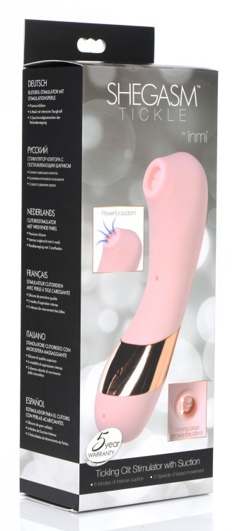 INMI SHEGASM TICKLING CLIT STIMULATOR W/ SUCTION - XRAF938