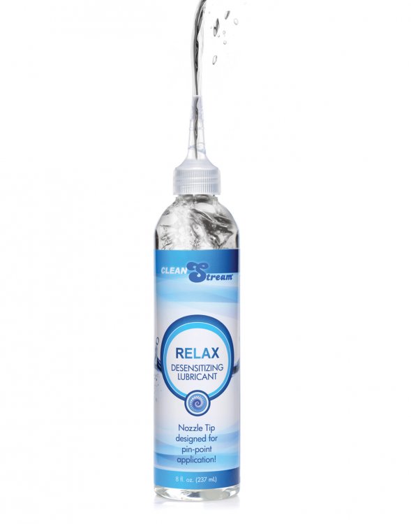 CLEANSTREAM RELAX ANAL LUBE DESENSITIZING W/ TIP 8OZ - XRAF9878OZ