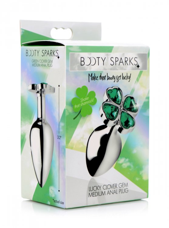 BOOTY SPARKS LUCKY CLOVER GEM ANAL PLUG MEDIUM - XRAG185M