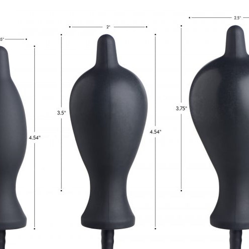 MASTER SERIES DARK INFLATOR SILICONE ANAL PLUG - XRAG200