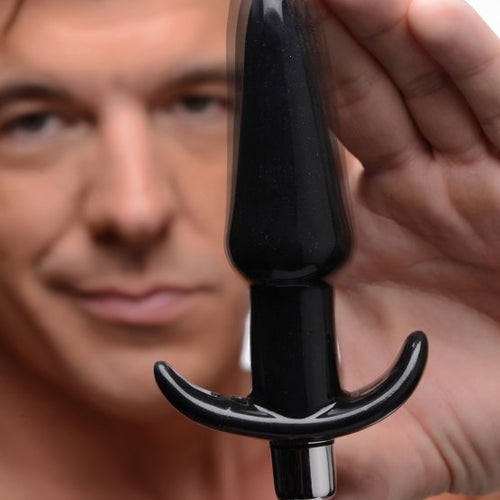 FRISKY THRILLING NOIR SMOOTH VIBRATING ANAL PLUG BLACK - XRAG294BLK
