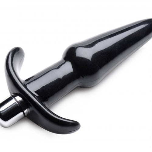 FRISKY THRILLING NOIR SMOOTH VIBRATING ANAL PLUG BLACK - XRAG294BLK