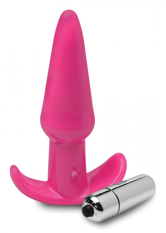 FRISKY THRILLING PINK SMOOTH VIBRATING ANAL PLUG - XRAG294PNK
