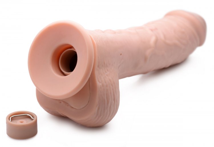 LOADZ 8.5IN VIBRATING DILDO SQUIRTING LIGHT - XRAG321LGT