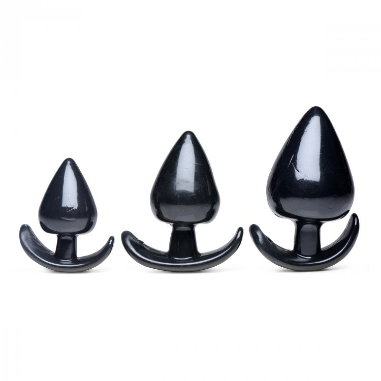 MASTER SERIES TRIPLE SPADES 3 PC ANAL PLUG SET - XRAG342