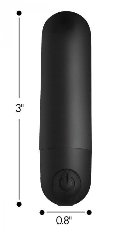 BANG! VIBRATING BULLET W/ REMOTE CONTROL BLACK - XRAG366BLK