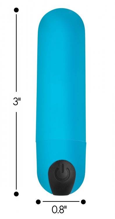 BANG! VIBRATING BULLET W/ REMOTE CONTROL BLUE - XRAG366BLU