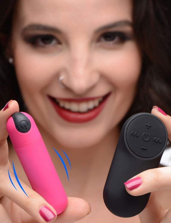 BANG! VIBRATING BULLET W/ REMOTE CONTROL PINK - XRAG366PNK