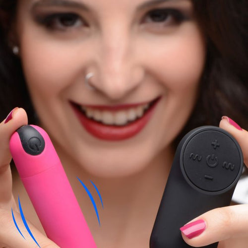 BANG! VIBRATING BULLET W/ REMOTE CONTROL PINK - XRAG366PNK