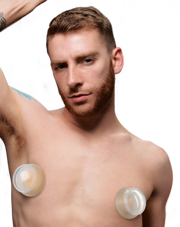 MASTER SERIES CLEAR PLUNGER NIPPLE SUCKERS LARGE - XRAG373L