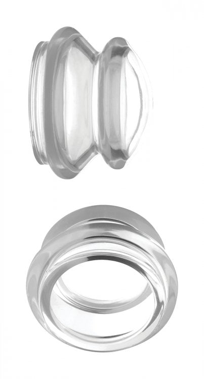 MASTER SERIES CLEAR PLUNGER NIPPLE SUCKERS LARGE - XRAG373L