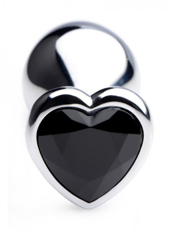 BOOTY SPARKS BLACK HEART GEM ANAL PLUG MEDIUM - XRAG476M
