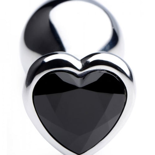 BOOTY SPARKS BLACK HEART GEM ANAL PLUG MEDIUM - XRAG476M