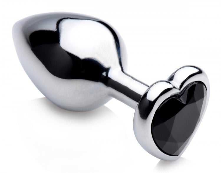BOOTY SPARKS BLACK HEART GEM ANAL PLUG MEDIUM - XRAG476M