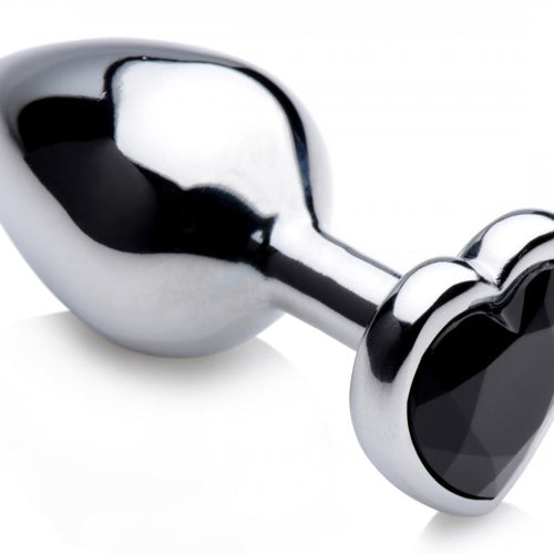 BOOTY SPARKS BLACK HEART GEM ANAL PLUG MEDIUM - XRAG476M
