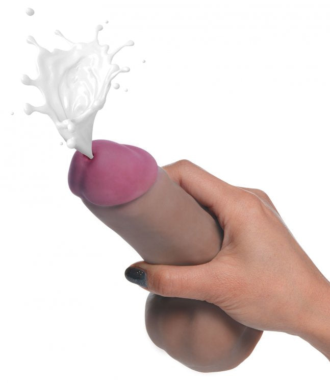 LOADZ 7IN DUAL DENSITY SQUIRTING DILDO DARK - XRAG547