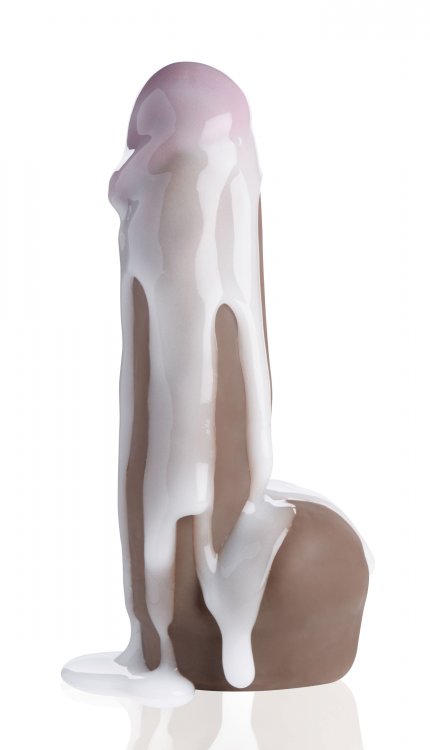LOADZ 7IN DUAL DENSITY SQUIRTING DILDO DARK - XRAG547