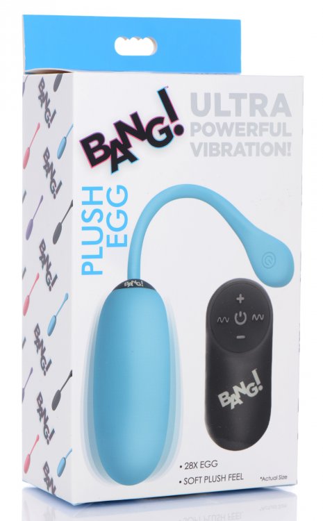BANG! 28X PLUSH EGG & REMOTE CONTROL BLUE - XRAG590BLU