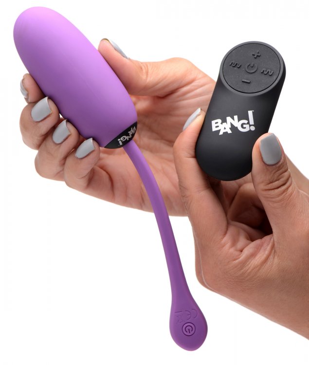 BANG! 28X PLUSH EGG & REMOTE CONTROL PURPLE - XRAG590PUR