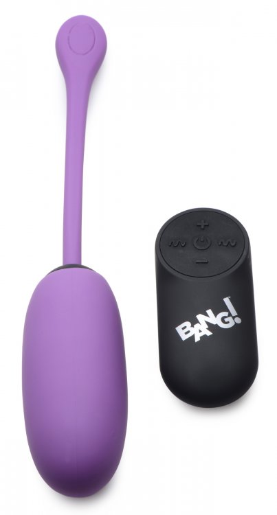 BANG! 28X PLUSH EGG & REMOTE CONTROL PURPLE - XRAG590PUR