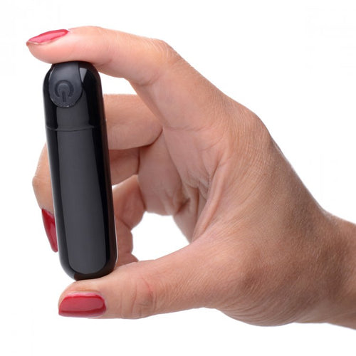 BANG! 10X VIBRATING METALLIC BULLET BLACK - XRAG656BLK