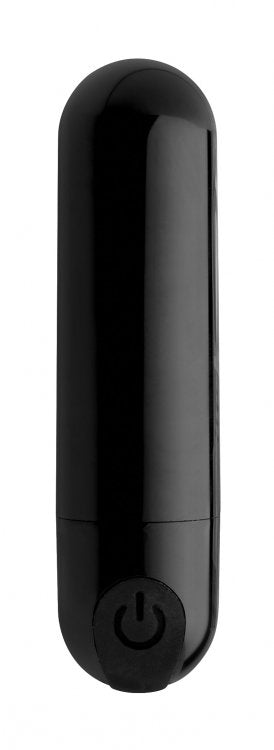 BANG! 10X VIBRATING METALLIC BULLET BLACK - XRAG656BLK