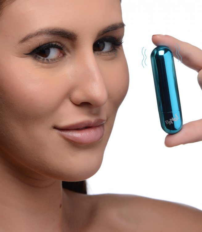 BANG! 10X VIBRATING METALLIC BULLET BLUE - XRAG656BLU