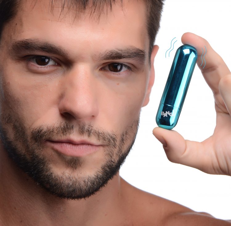 BANG! 10X VIBRATING METALLIC BULLET BLUE - XRAG656BLU