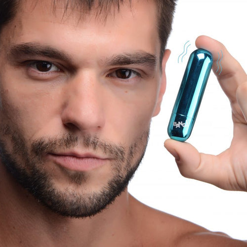 BANG! 10X VIBRATING METALLIC BULLET BLUE - XRAG656BLU