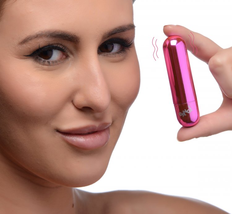 BANG! 10X VIBRATING METALLIC BULLET PINK - XRAG656PNK