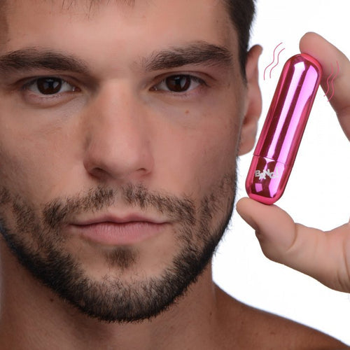 BANG! 10X VIBRATING METALLIC BULLET PINK - XRAG656PNK