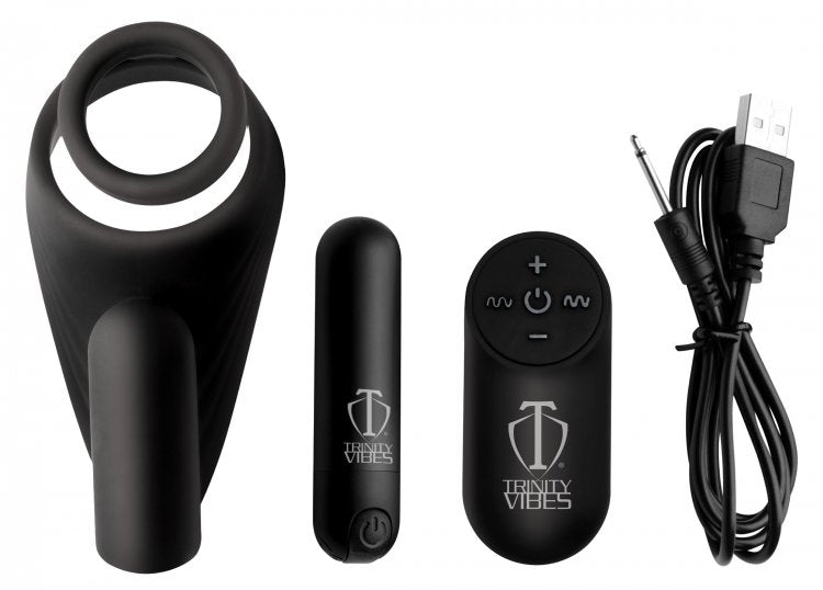TRINITY 4 MEN 7X SILICONE C- RING W/ TAINT STIMULATOR - XRAG669