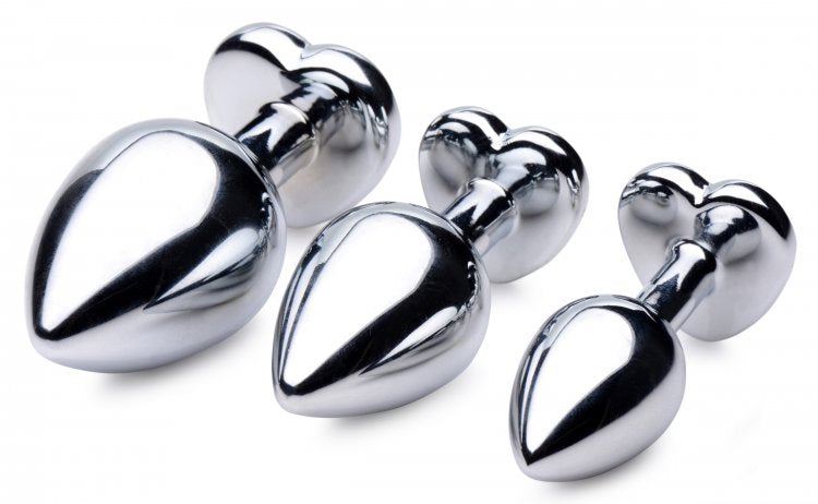 BOOTY SPARKS RED HEART GEM ANAL PLUG SET - XRAG694