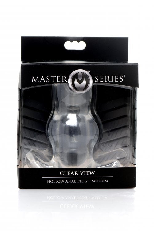MASTER SERIES CLEAR VIEW HOLLOW ANAL PLUG MEDIUM - XRAG732M