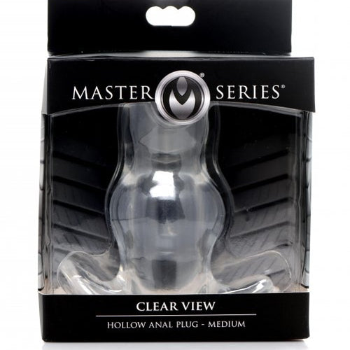 MASTER SERIES CLEAR VIEW HOLLOW ANAL PLUG MEDIUM - XRAG732M