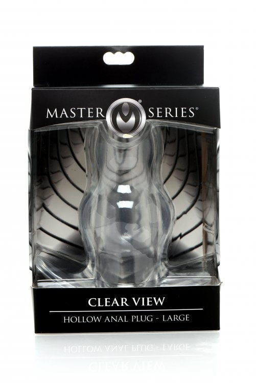 MASTER SERIES CLEAR VIEW HOLLOW ANAL PLUG LARGE - XRAG732L