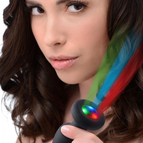 BOOTY SPARKS SILICONE LIGHT-UP ANAL PLUG LARGE - XRAG755L