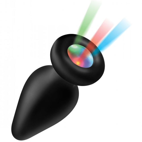 BOOTY SPARKS SILICONE LIGHT-UP ANAL PLUG LARGE - XRAG755L