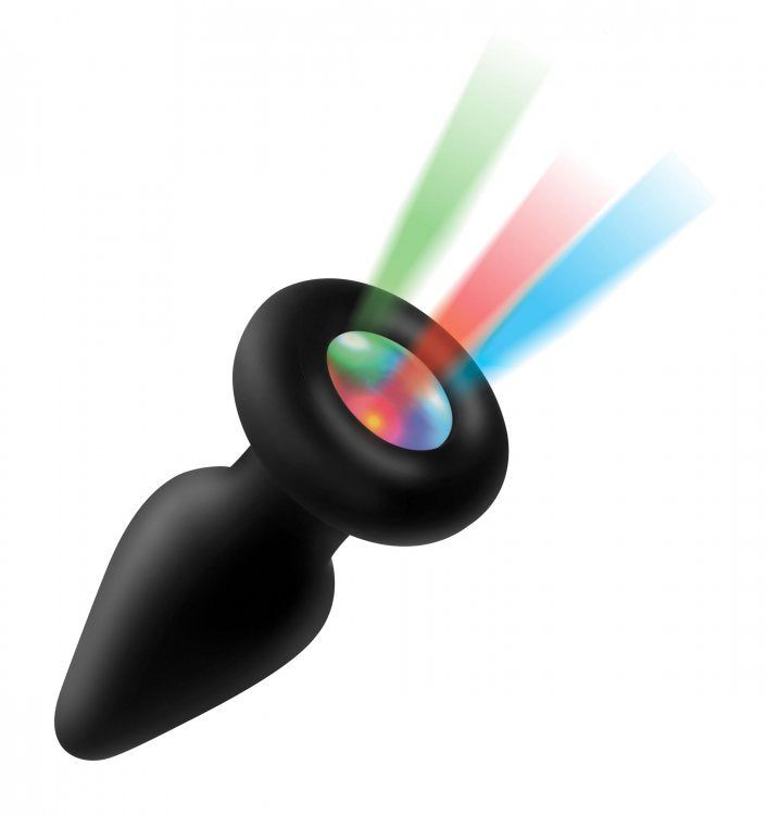 BOOTY SPARKS SILICONE LIGHT-UP ANAL PLUG SMALL - XRAG755S