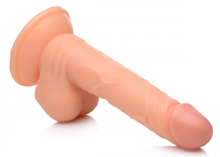 POP 6.5IN DILDO W/ BALLS LIGHT - XRAG766LT