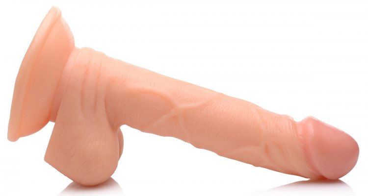 POP 6.5IN DILDO W/ BALLS LIGHT - XRAG766LT