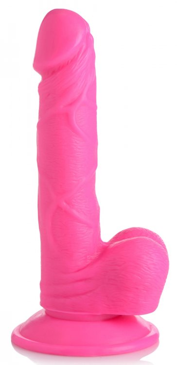 POP 6.5IN DILDO W/ BALLS PINK - XRAG766PNK