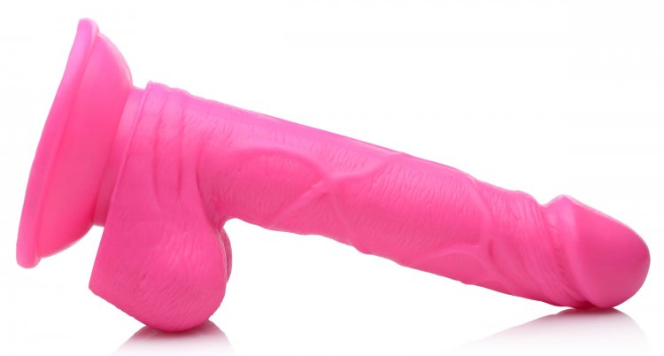 POP 6.5IN DILDO W/ BALLS PINK - XRAG766PNK