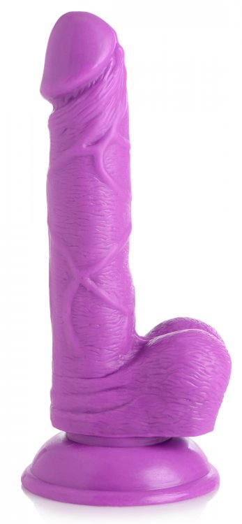 POP 6.5IN DILDO W/ BALLS PURPLE - XRAG766PUR