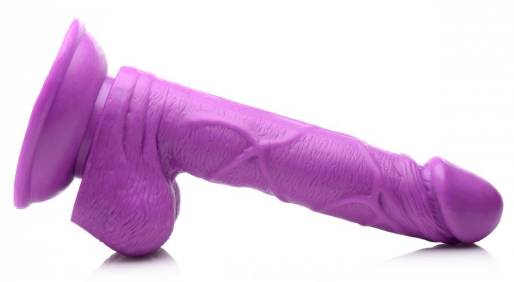 POP 6.5IN DILDO W/ BALLS PURPLE - XRAG766PUR