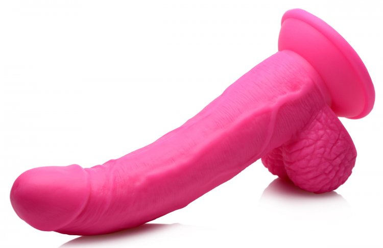 POP 7.5IN DILDO W/ BALLS PINK - XRAG767PNK