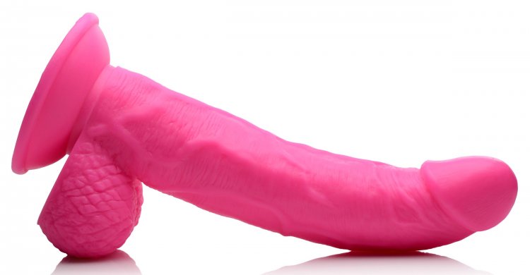 POP 7.5IN DILDO W/ BALLS PINK - XRAG767PNK