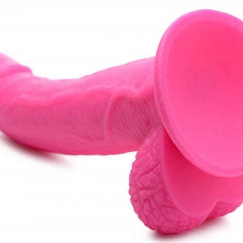 POP 7.5IN DILDO W/ BALLS PINK - XRAG767PNK