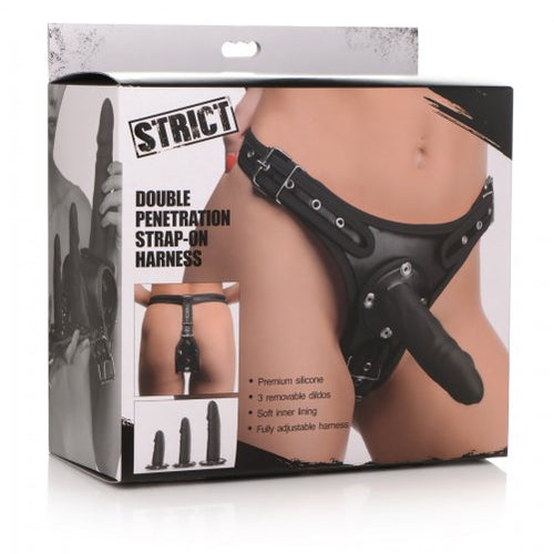 STRICT DOUBLE PENETRATION STRAP ON HARNESS - XRAG785